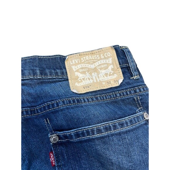Levi's 514 Straight Denim Jeans Men's Size 32 X 30 Dark Wash - Cool Pockets - Picture 6 of 11